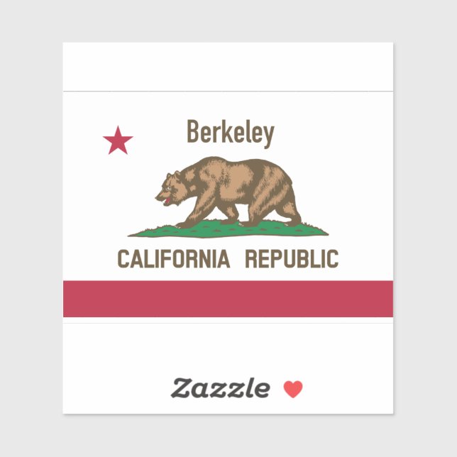 Sticker Berkeley Californie (Feuille)