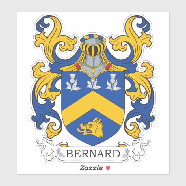Sticker Bernard Family Crest (Feuille)