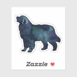 Sticker Bernese Mountain Dog Black Watercolor