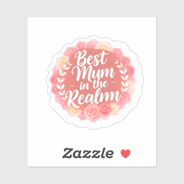 Sticker Best Mum in the Realm Fantasy Mother's Day (Feuille)