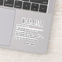 Bestie de travail Définition Drôle Nom personnalis
