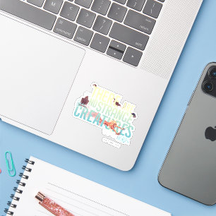 Sticker Bêtes Fantastiques - Il N'Y A Pas De Créatures 