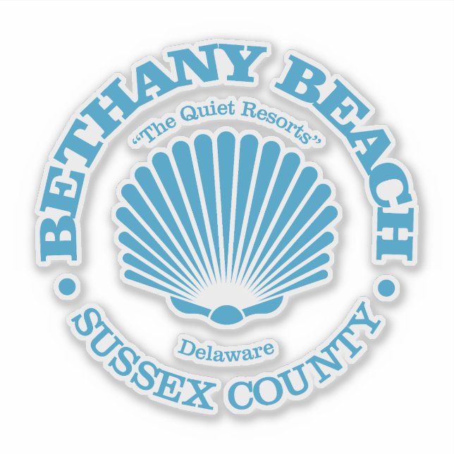 Sticker Bethany Beach (coquillage) (Devant)