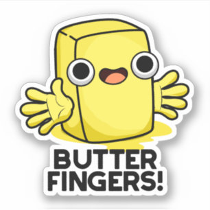 Sticker Beurre Doigts Funny Beurre Alimentation Pun