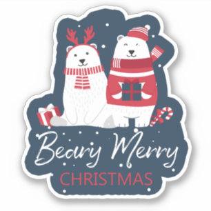 Sticker Beurre polaire Joyeux Noël ID851