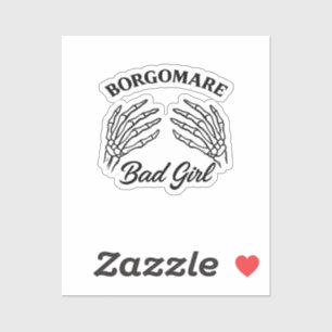 Sticker Bgm Bad Girl - Skeleton Heart Mains