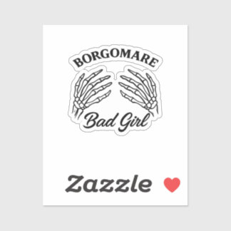 Sticker Bgm Bad Girl - Skeleton Heart Mains