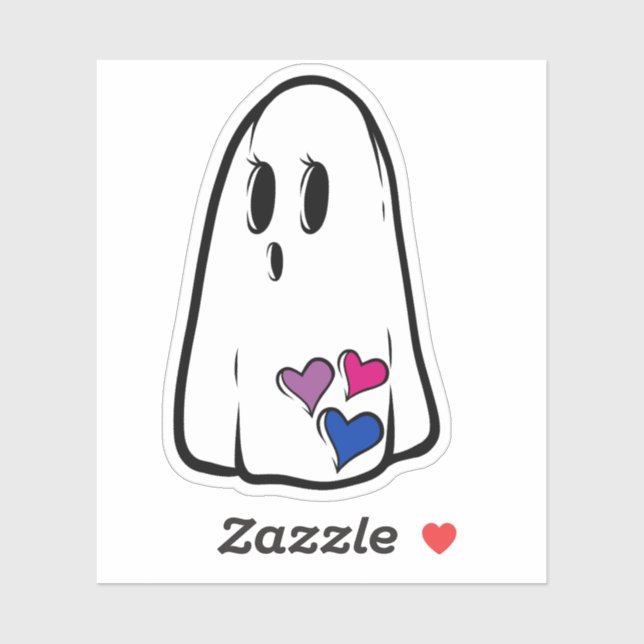 Sticker Bi Pride Ghost (Feuille)