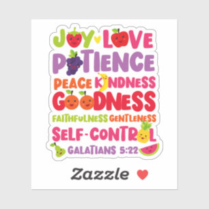 Sticker Bible Chrétienne Verse Fruit De L'Esprit