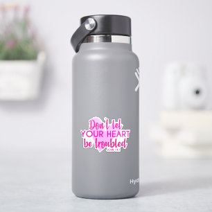 Sticker Bible chrétienne Verse Jean 14:1 Rose inspirationn