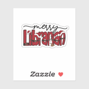Sticker Bibliothèque Joyeuse Librairie de Noël Lover