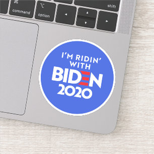 Sticker BIDEN 2020 - Ridin avec Biden