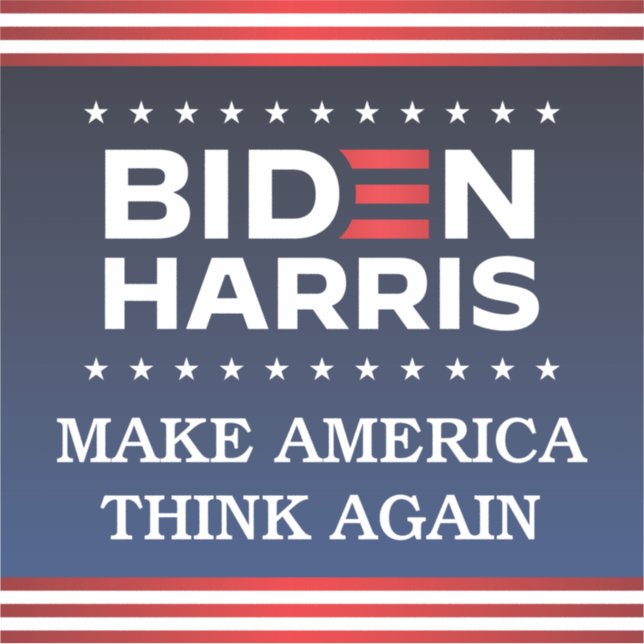 Sticker Biden Harris 2020 fait repenser l'Amérique (Devant)