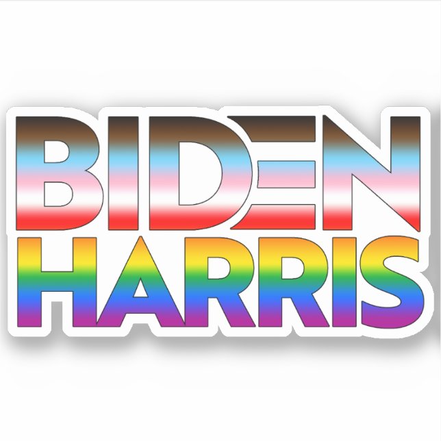 Sticker Biden Harris Fierté LGBTQ+ (Devant)