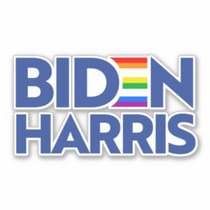 STICKER BIDEN HARRIS PRIDE