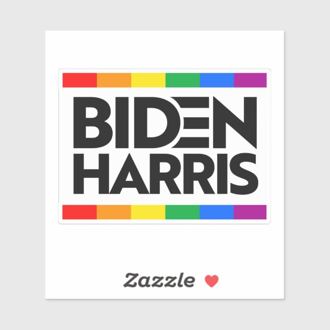 Sticker BIDEN HARRIS Pride Block (Feuille)