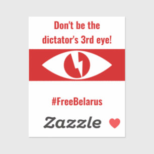 Sticker Biélorussie Anglais démocratique libre - Troisième