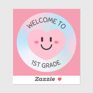Sticker Bienvenue en 1ère année de retour à l'école Petite