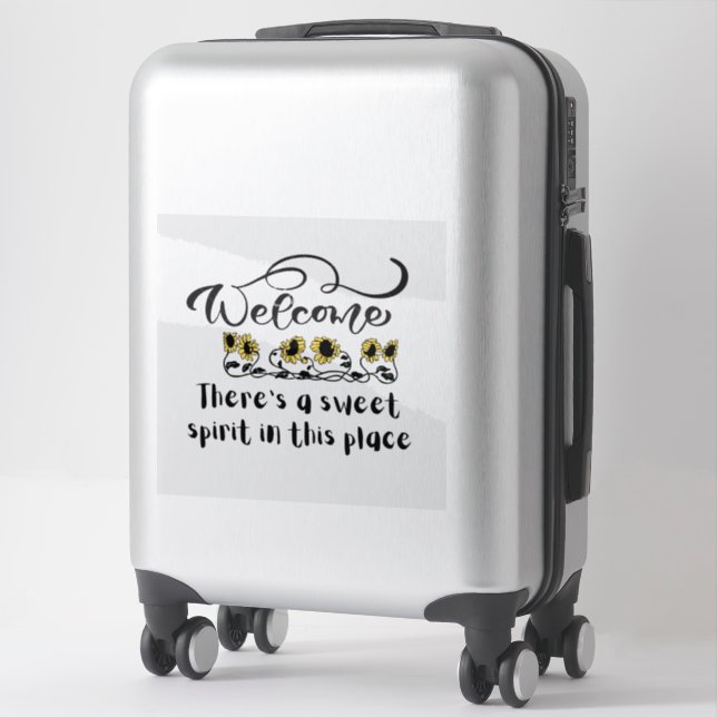 Sticker Bienvenue Sunflower (Sur valise)