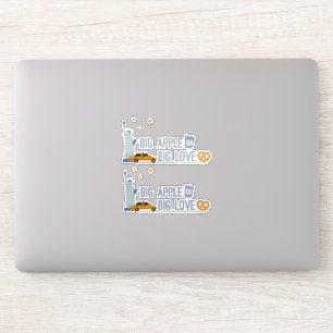 Sticker Big Apple Big Love New York City Icons
