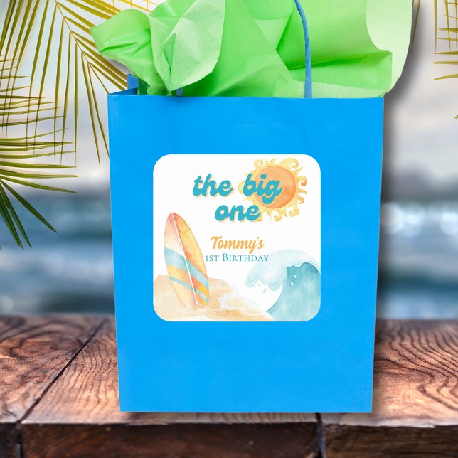 Sticker Big One Watercolor Beach 1er Birthday (The Big One Watercolor Beach 1st Birthday Sticker
)