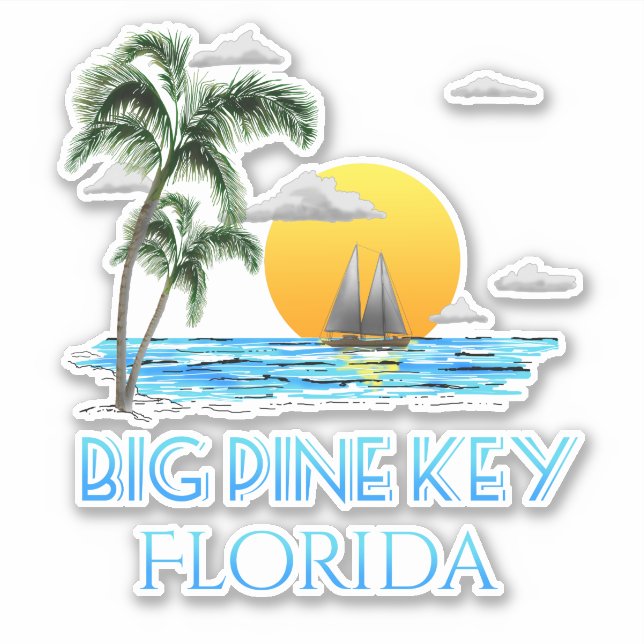 Sticker Big Pine Key Florida Keys voile (Devant)