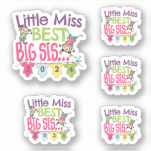Sticker Big Sister 2024 - Little Miss Best Big Sis