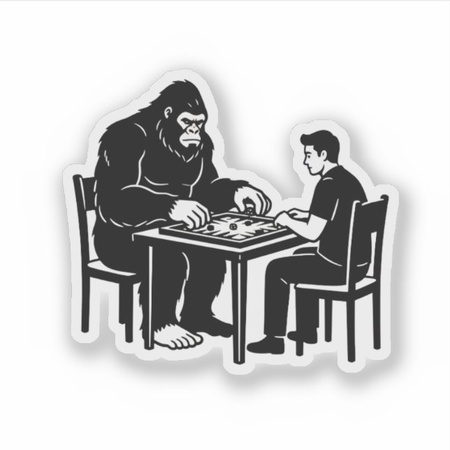 Sticker Bigfoot Backgammon (Devant)