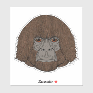 Sticker Bigfoot Portrait 2 (Comme l'Homme)