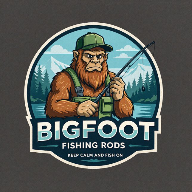 Sticker Bigfoot Rods Keep Calm Fish On (Créateur téléchargé)