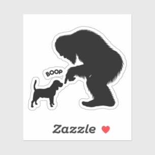 Sticker Bigfoot Sasquatch Beagle Boop