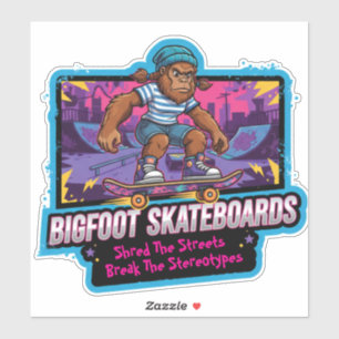 Sticker Bigfoot Skateboards-Briser les Stéréotypes