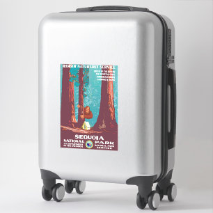 Sticker Bigfoot Vintage qui se cache Sequoia National Park