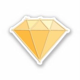 Sticker Bijoux en pierre de diamant jaune. 50 Mariages d'o
