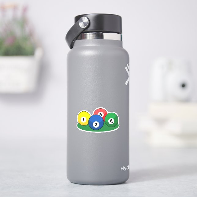 Sticker Billard Billard Ballons de billard (HydroFlask)