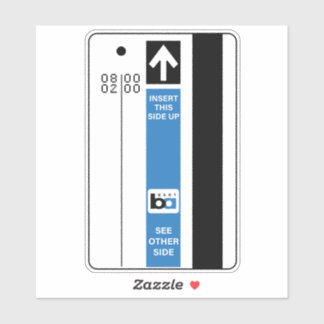 Sticker Billet de train BART Rétro