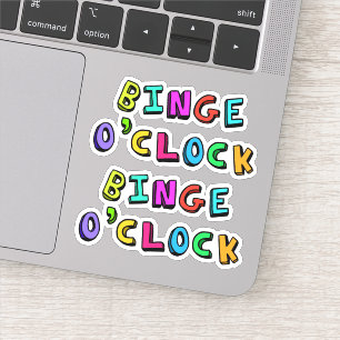 Sticker Binge o, horloge