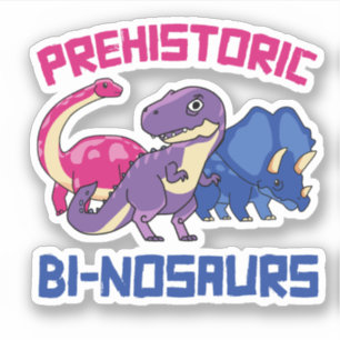 Sticker Binosaures préhistoriques Bi-nosaures