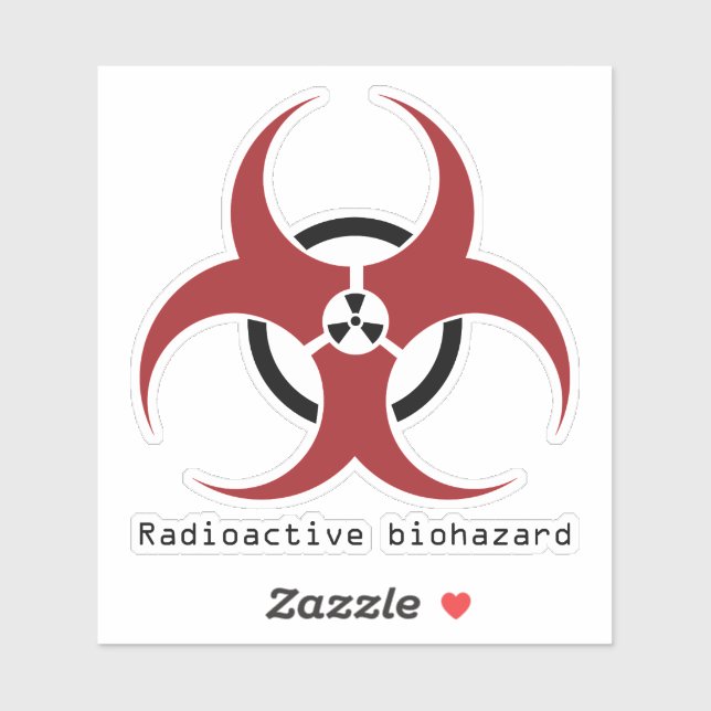 Sticker biodanger radioactif (Feuille)