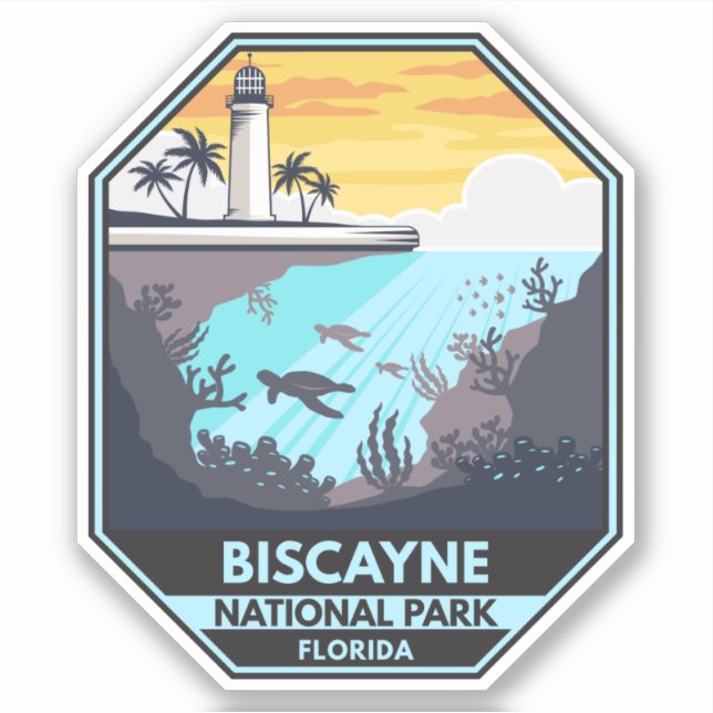 Sticker Biscayne National Park Florida Emblem (Devant)