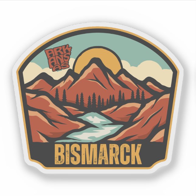 Sticker Bismarck, Arkansas  (Devant)