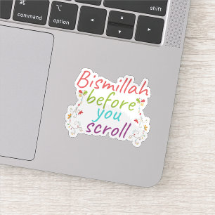 Sticker Bismillah avant de faire défiler