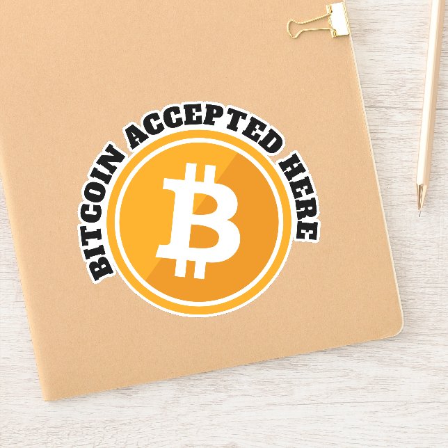 Sticker Bitcoin accepté ici - crypto-monnaie numérique Sti (Carnet)