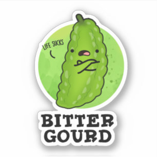 Sticker Bitter Gourd Funny Veggie Pun
