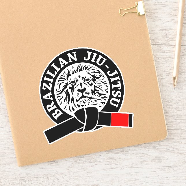 Sticker BJJ - Emblème Lion Jiu-Jitsu du Brésil (Carnet)