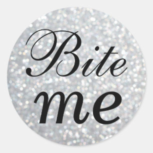 Sticker Black and Silver Bite Me