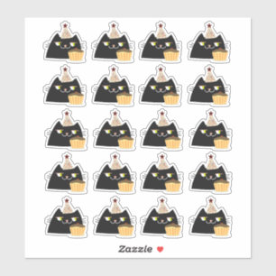 Sticker Black Cat Party