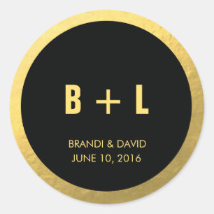 Sticker Black + Gold MARIAGE