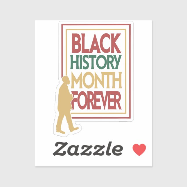 Sticker Black History Month Forever Typography (Feuille)