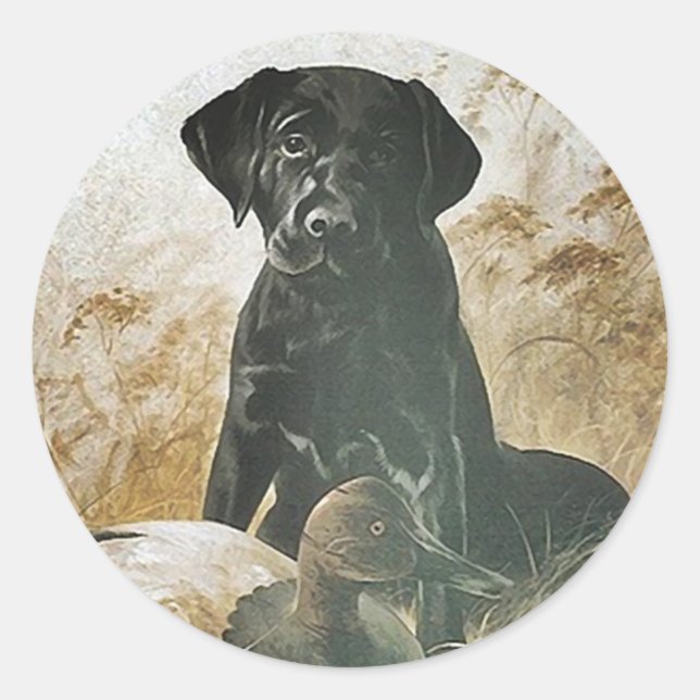 STICKER Black Lab labrador récupérateur de leurre  (Devant)